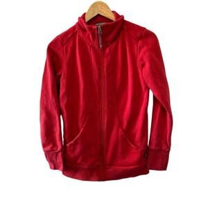 TUFF ATHLETICS Red Stretch Casual Full Zip Sweatshirt S